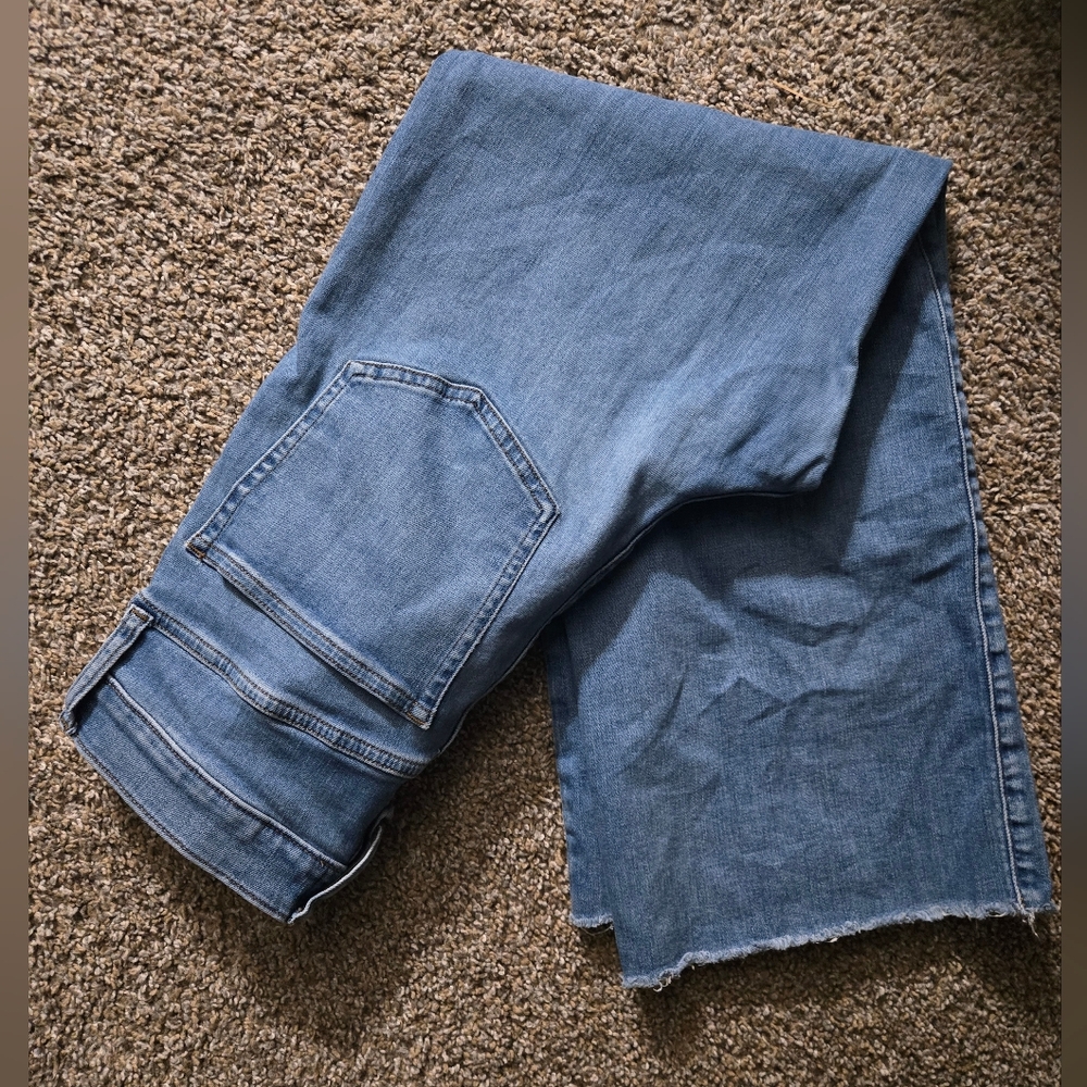 J. Crew Wide Leg Blue Jeans - Picture 2 of 4